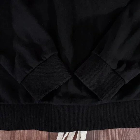 *READ* DBYDGNAK Unisex Size Large Black Back Lace Up Sweatshirt - Picture 7 of 16